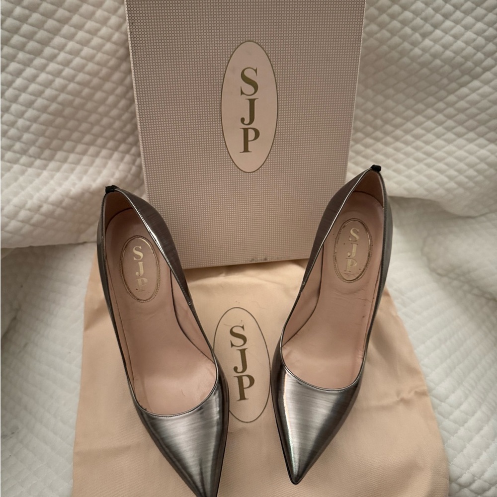 SJP by Sarah Jessica Parker Silver Heels Elegant Pumps